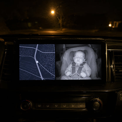 ECDF Back-Seat Camera + Wireless CarPlay Adapter — 1080P, In-Dash View
