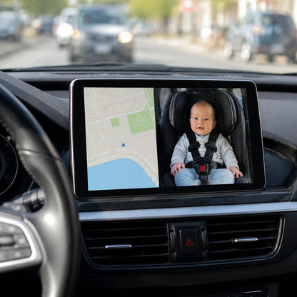ECDF Back-Seat Camera + Wireless CarPlay Adapter — 1080P, In-Dash View