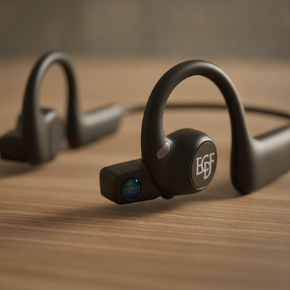 ECDF Open-Ear Sports Headphones with Built-In 8MP HD Camera