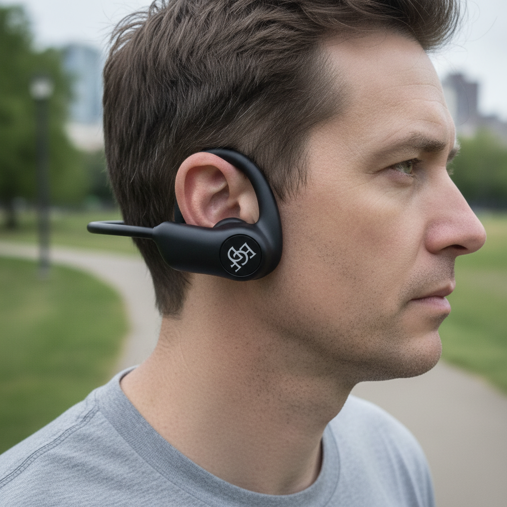 ECDF Open-Ear Sports Headphones with Built-In 8MP HD Camera