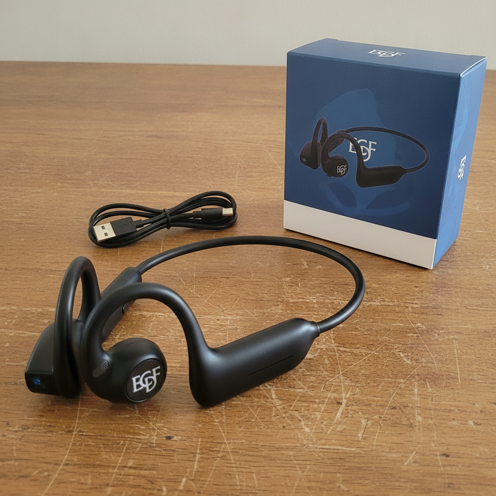 ECDF Open-Ear Sports Headphones with Built-In 8MP HD Camera
