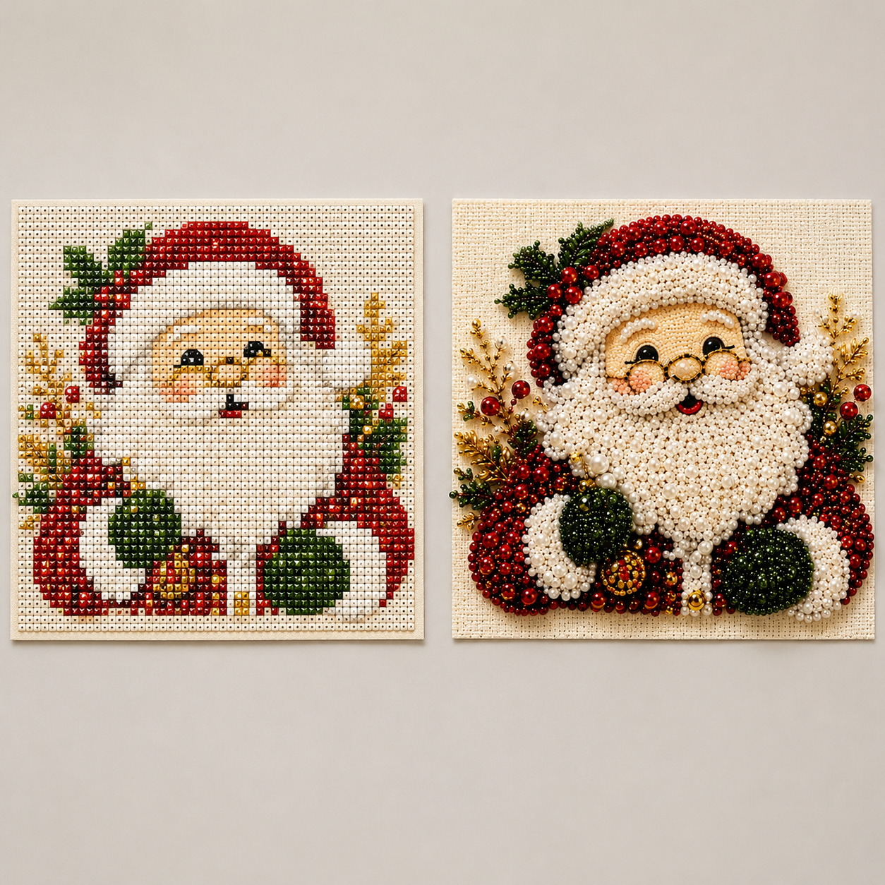 ECDF 3D Pearl Beaded Christmas Diamond Painting Kit — 8x8 in