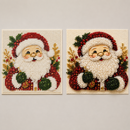 ECDF 3D Pearl Beaded Christmas Diamond Painting Kit — 8x8 in