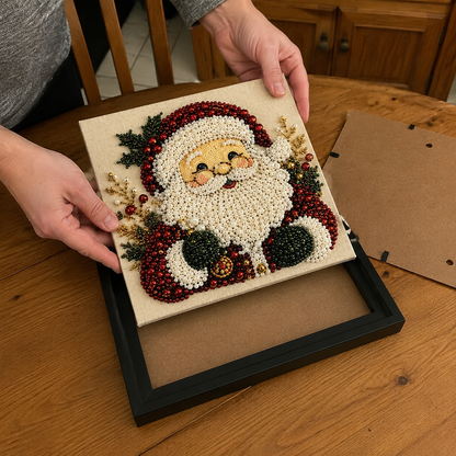ECDF 3D Pearl Beaded Christmas Diamond Painting Kit — 8x8 in