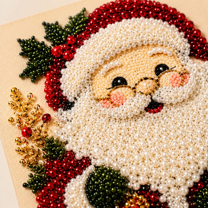 ECDF 3D Pearl Beaded Christmas Diamond Painting Kit — 8x8 in