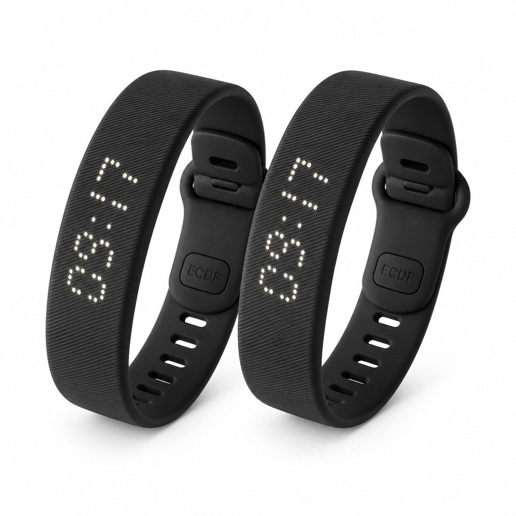 Two ECDF Silent Alarm Wristbands