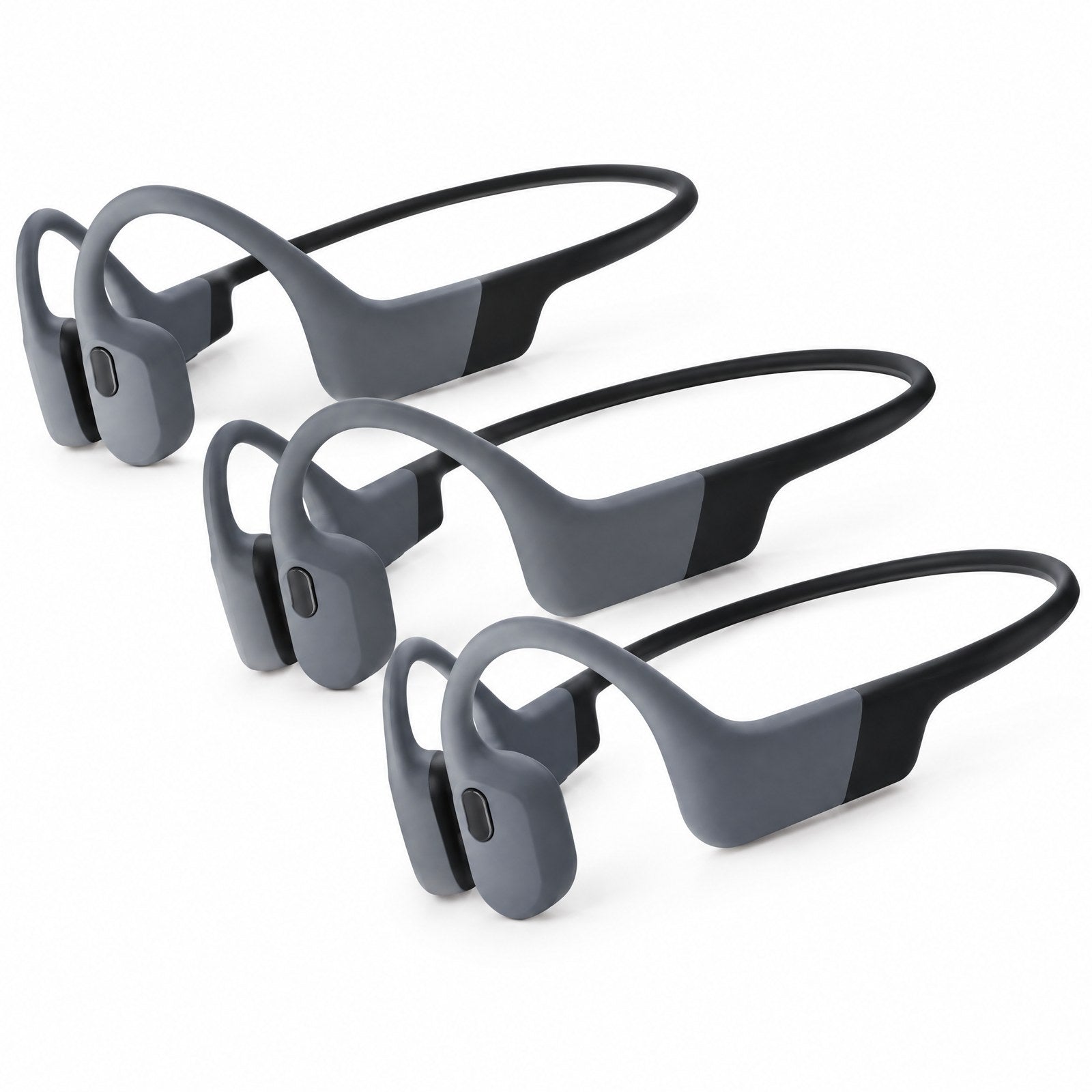 Three ECDF Open-Ear Swim Headphones