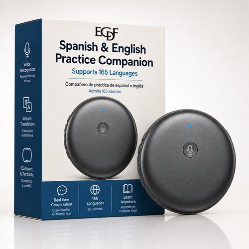 The ECDF translator with its retail box, studio packshot