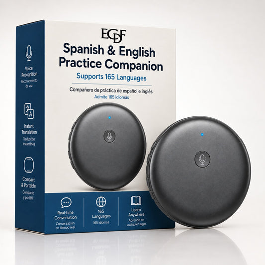 The ECDF translator with its retail box, studio packshot