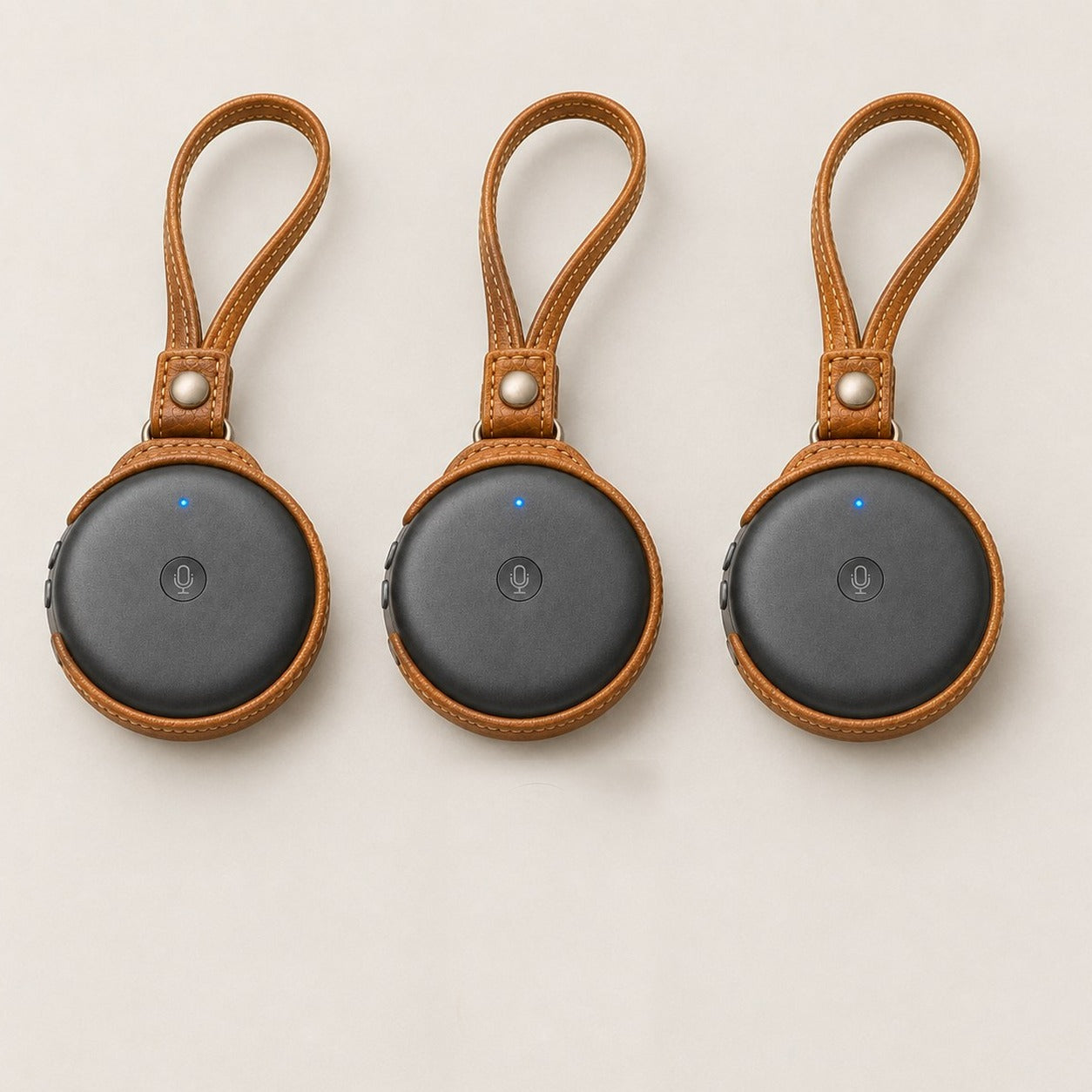 Three ECDF translators, each in a tan carrying case