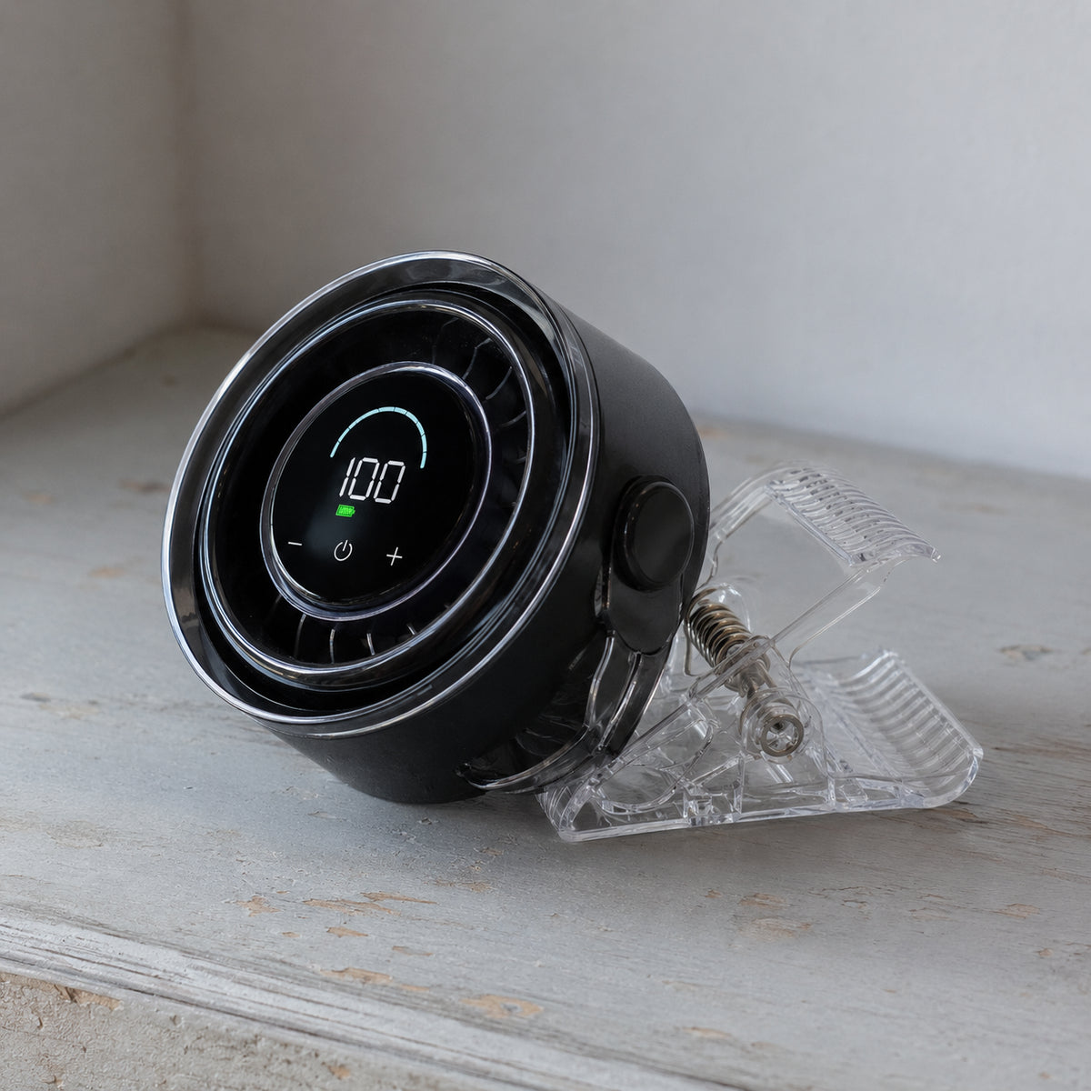 ECDF Clip & Desk Fan — 100 Speeds, Digital Display, 5000 mAh