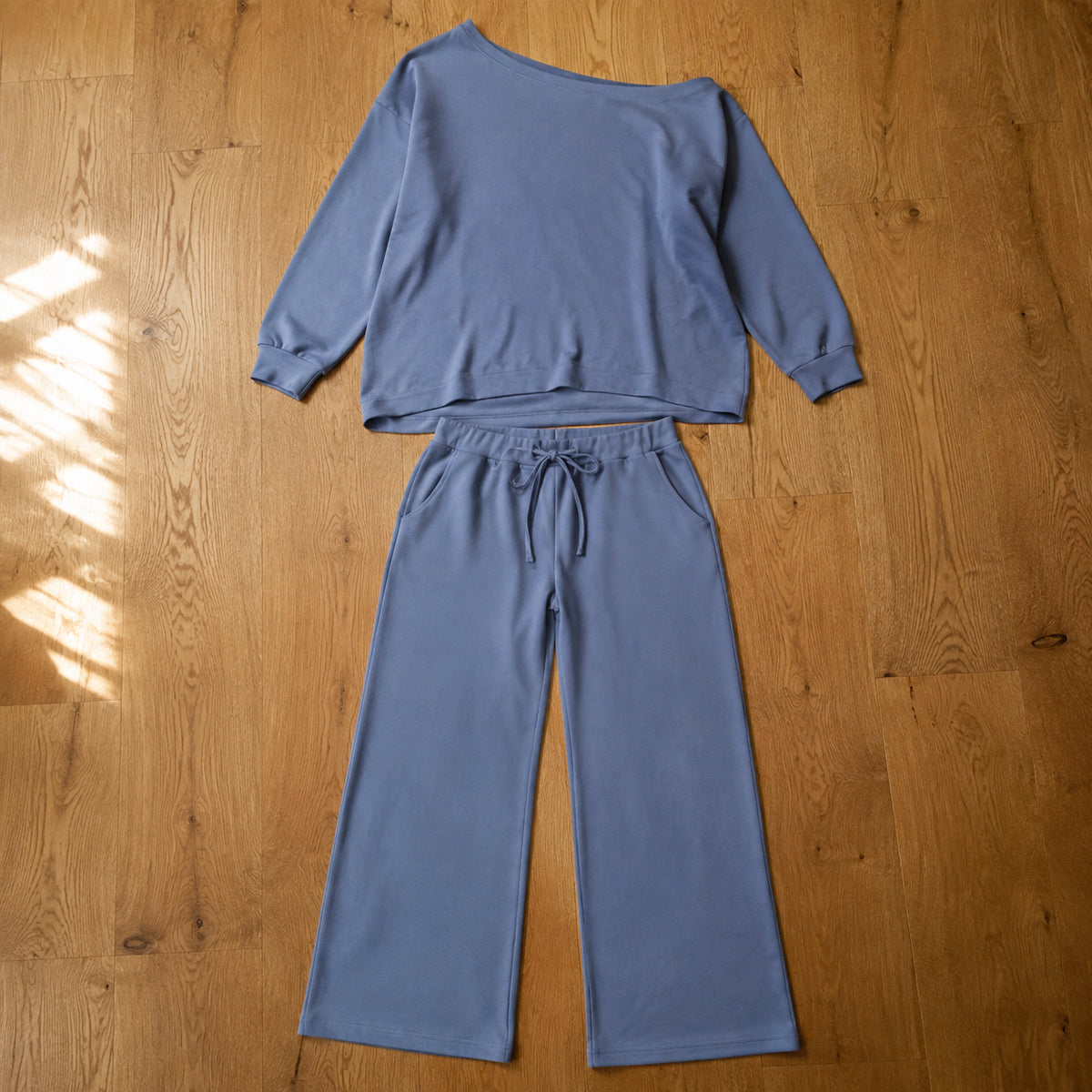 ECDF 2-Piece Lounge Set — Slouchy Top & Wide-Leg Pants