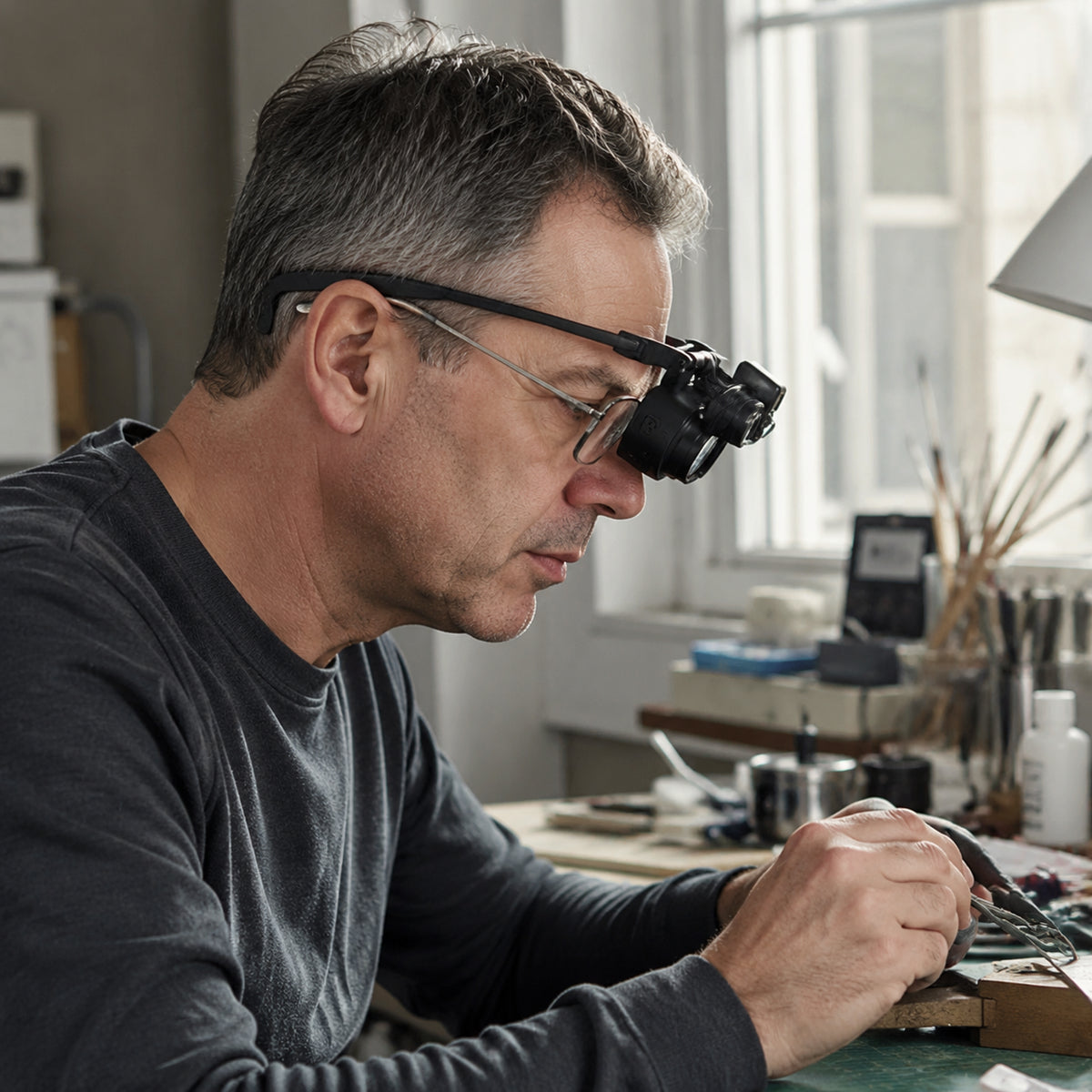 Head-Worn LED Magnifier