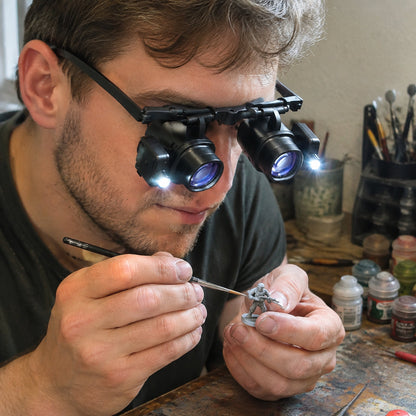 Head-Worn LED Magnifier