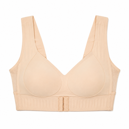 ECDF Front-Closure Posture Bra — Wireless, Wide-Strap Daily Support