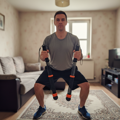 ECDF Cordless Battle Ropes — Adjustable Weighted Pair with Wrist Lanyards
