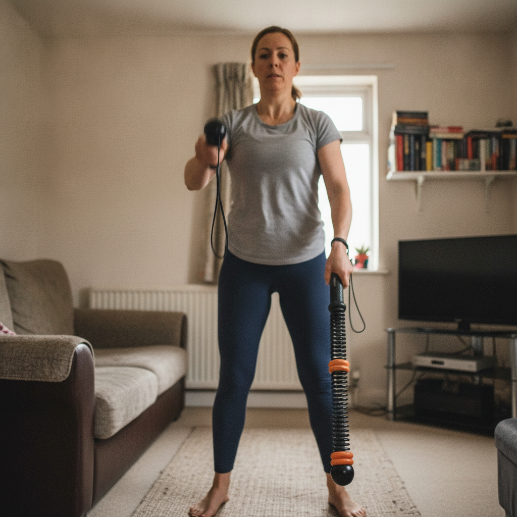 ECDF Cordless Battle Ropes — Adjustable Weighted Pair with Wrist Lanyards