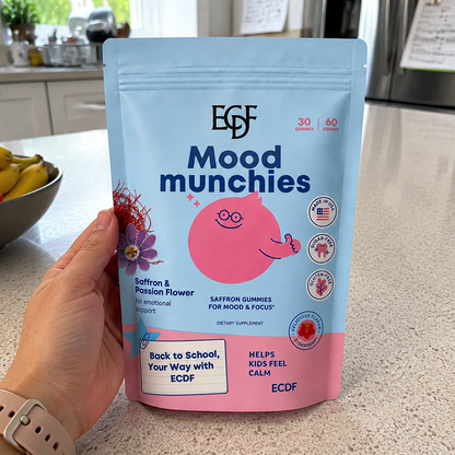 ECDF Mood Munchies — Saffron & Passion Flower Gummies for Kids