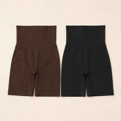 ECDF Anti-Gravity Shaping Shorts — 2-Pack, Black & Brown