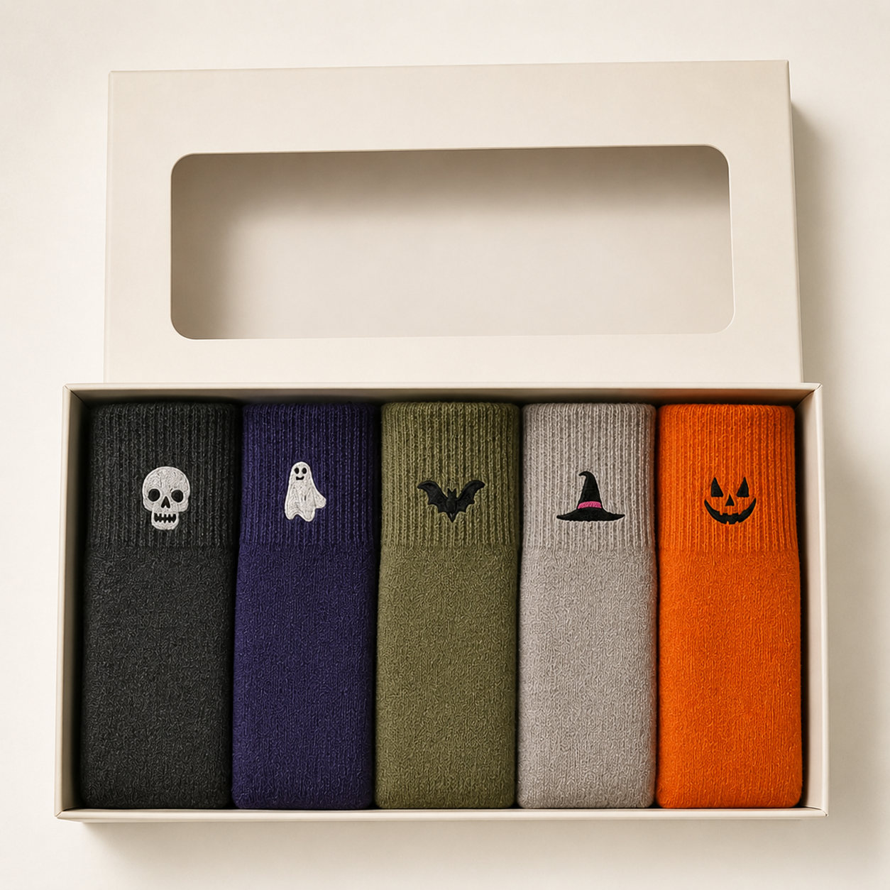 ECDF Halloween Crew Socks — 5-Pair Gift Box