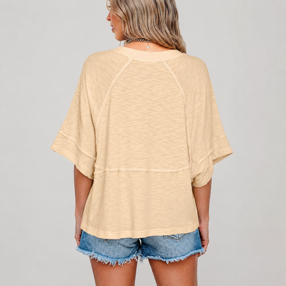 Women's Oversized Batwing Half-Sleeve Tee