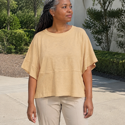 Women's Oversized Batwing Half-Sleeve Tee